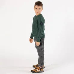 Maglione con trecce per ragazzo