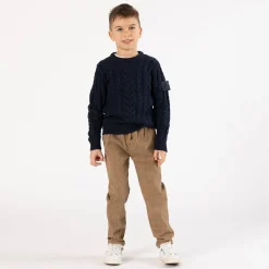 Maglione con trecce per ragazzo