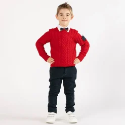 Maglione con trecce per ragazzo
