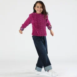 Maglione/cardigan in ciniglia bambina