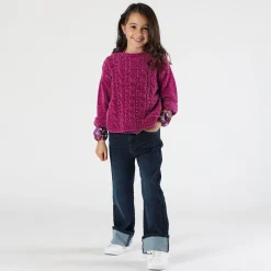 Maglione/cardigan in ciniglia bambina