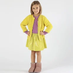 Maglione/cardigan in ciniglia bambina