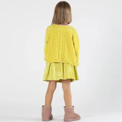 Maglione/cardigan in ciniglia bambina