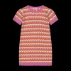 Mini abito tricot rigato per bambina