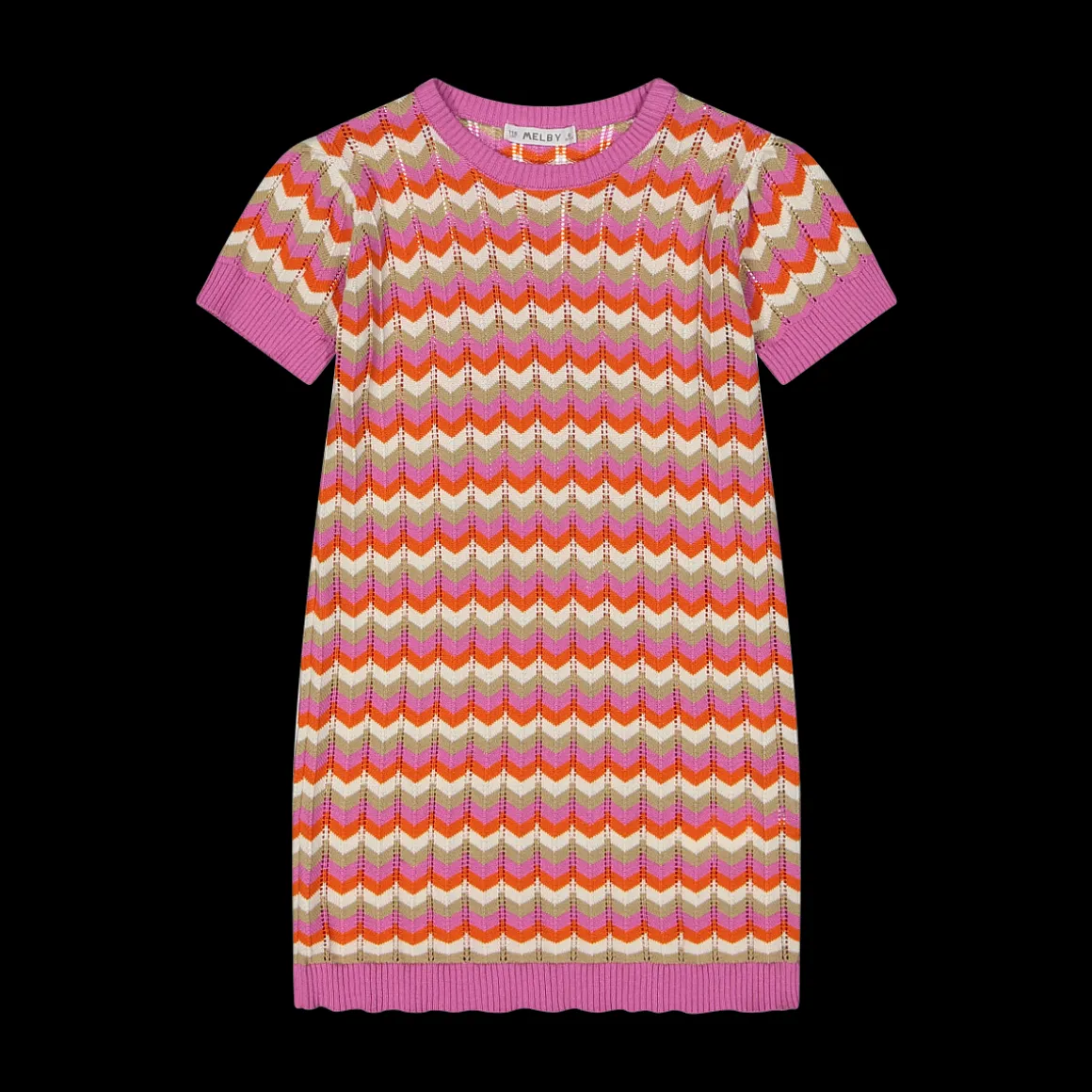 Mini abito tricot rigato per bambina