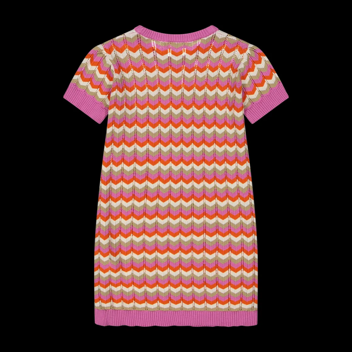 Mini abito tricot rigato per bambina