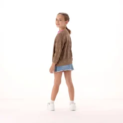 Minigonna con dettagli luccicanti per bambina