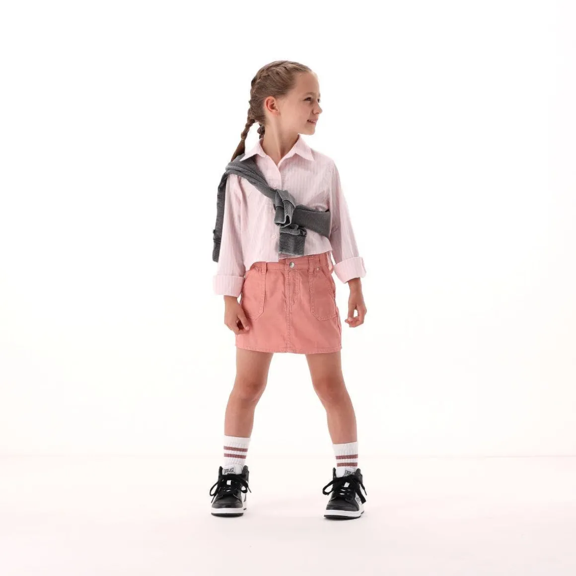 Minigonna in twill per bambina