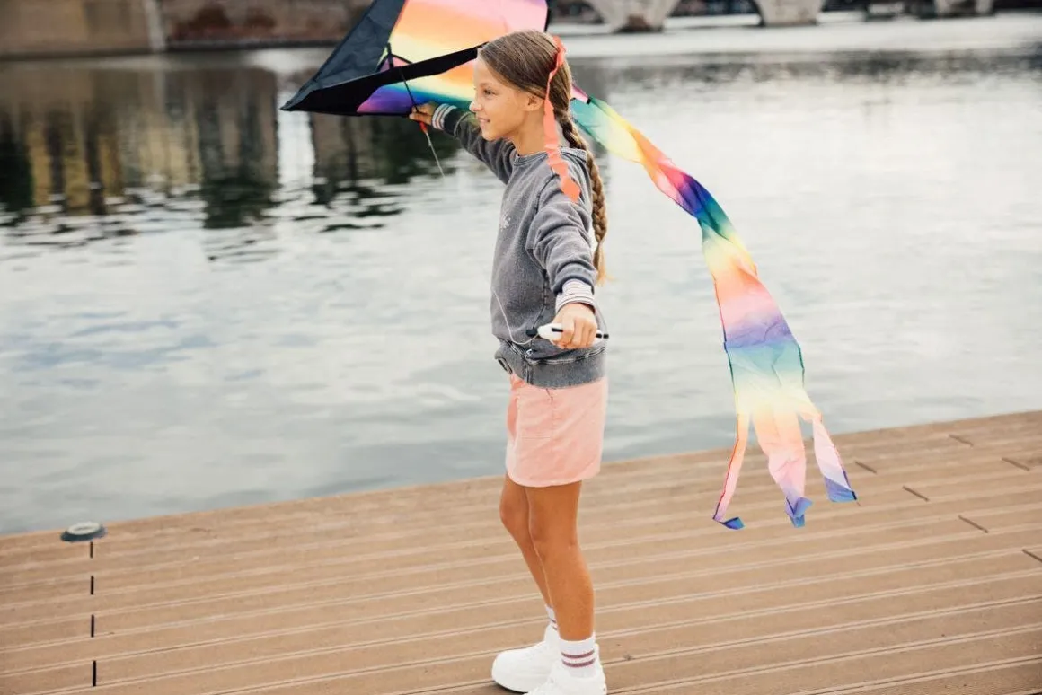 Minigonna in twill per bambina