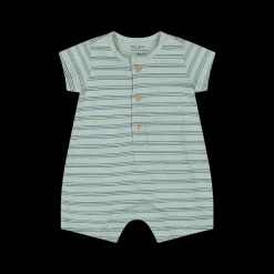Pagliaccetto a righine in cotone biologico da neonato