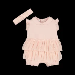 Pagliaccetto con gonna per neonata
