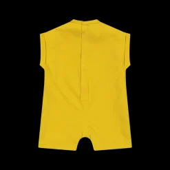 Pagliaccetto da neonato in jersey stretch giallo