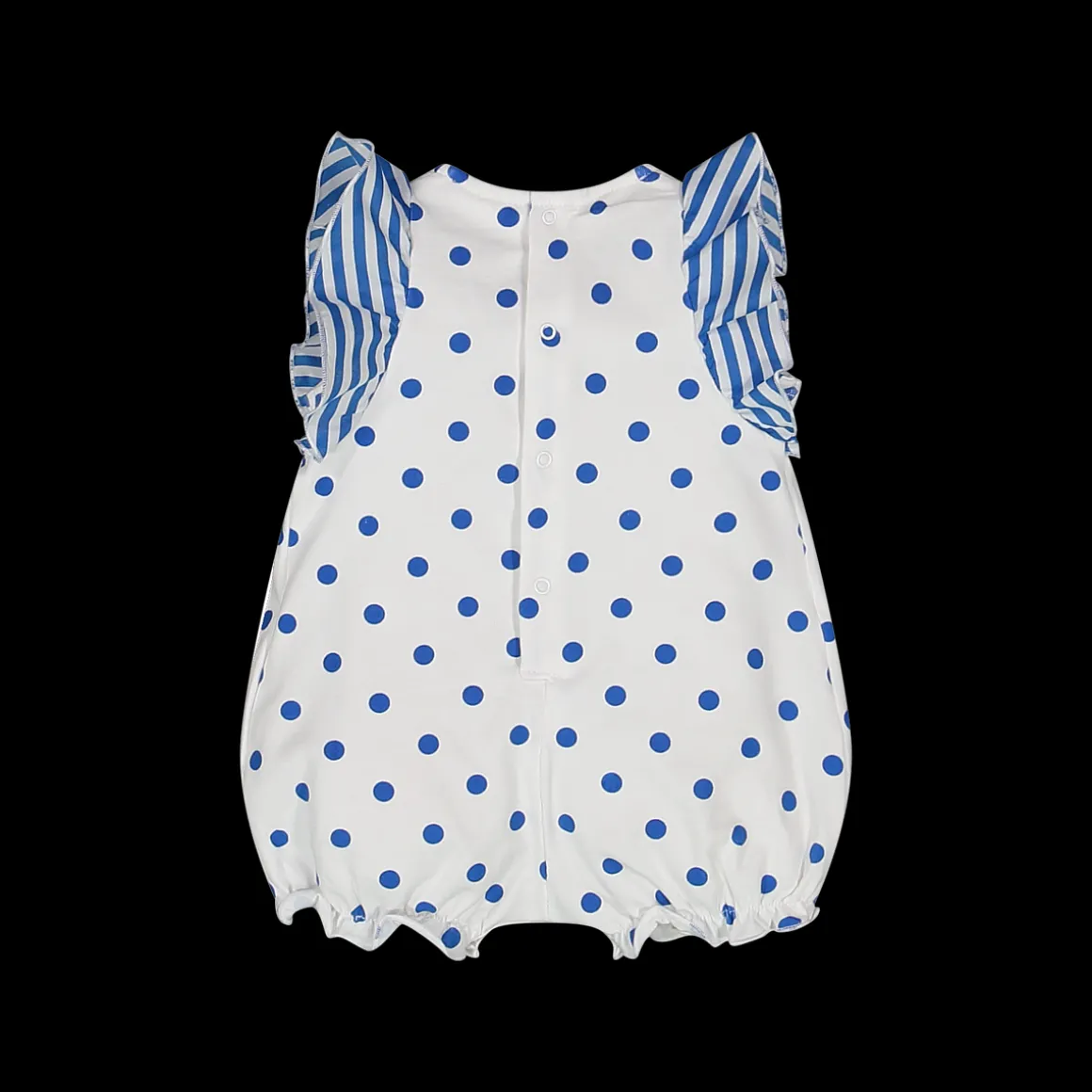 Pagliaccetto in jersey a pois da neonata