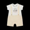 Pagliaccetto in piquet bicolor da neonato