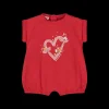 Pagliaccetto jersey rosso da neonata