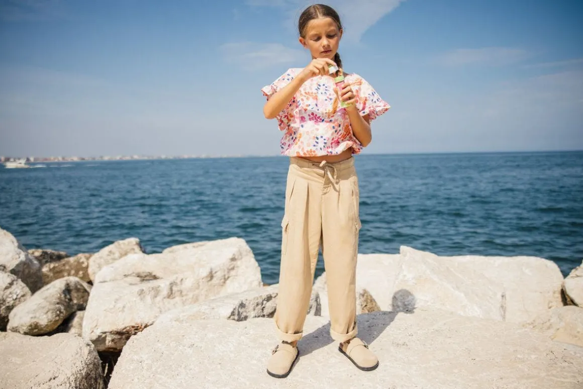 Pantalone a carota per bambina