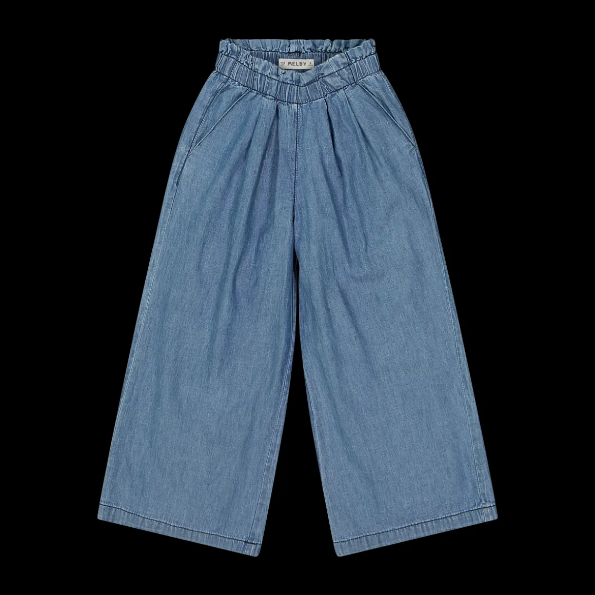 Pantalone a palazzo in chambray da bambina