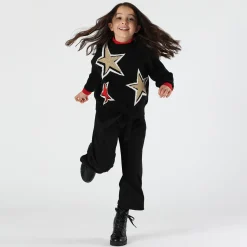 Pantalone ampio da bambina con cintura