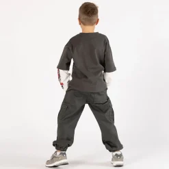 Pantalone baggy in gabardina per ragazzo