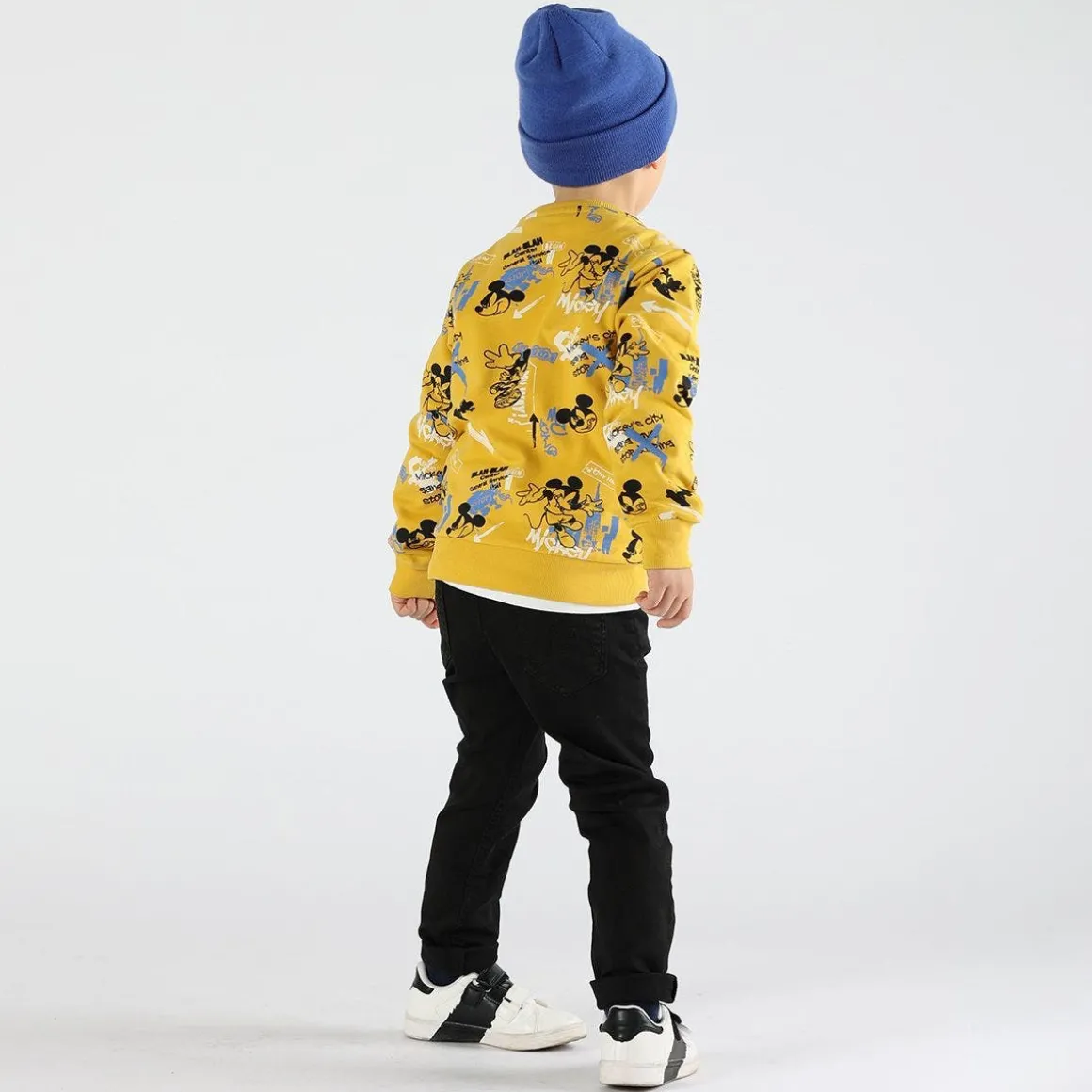 Pantalone bambino in tessuto effetto gabardina
