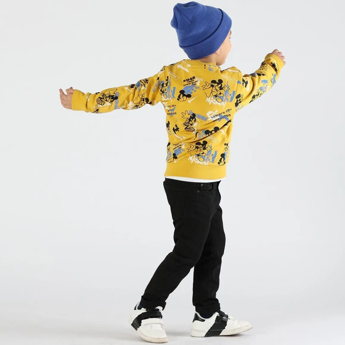 Pantalone bambino in tessuto effetto gabardina
