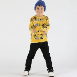 Pantalone bambino in tessuto effetto gabardina