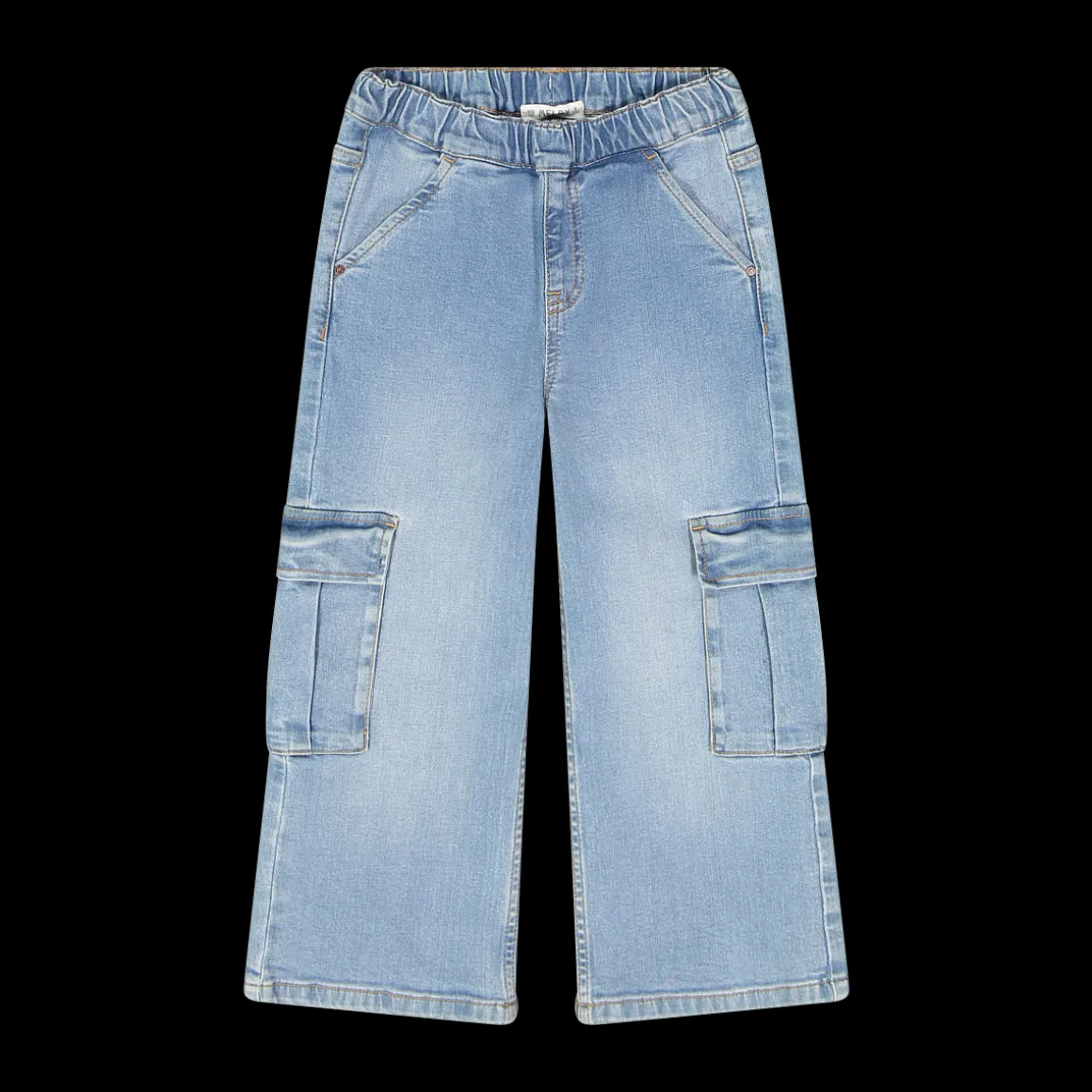 Pantalone cargo in denim bambina