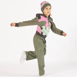 Pantalone cargo in gabardina per bambina