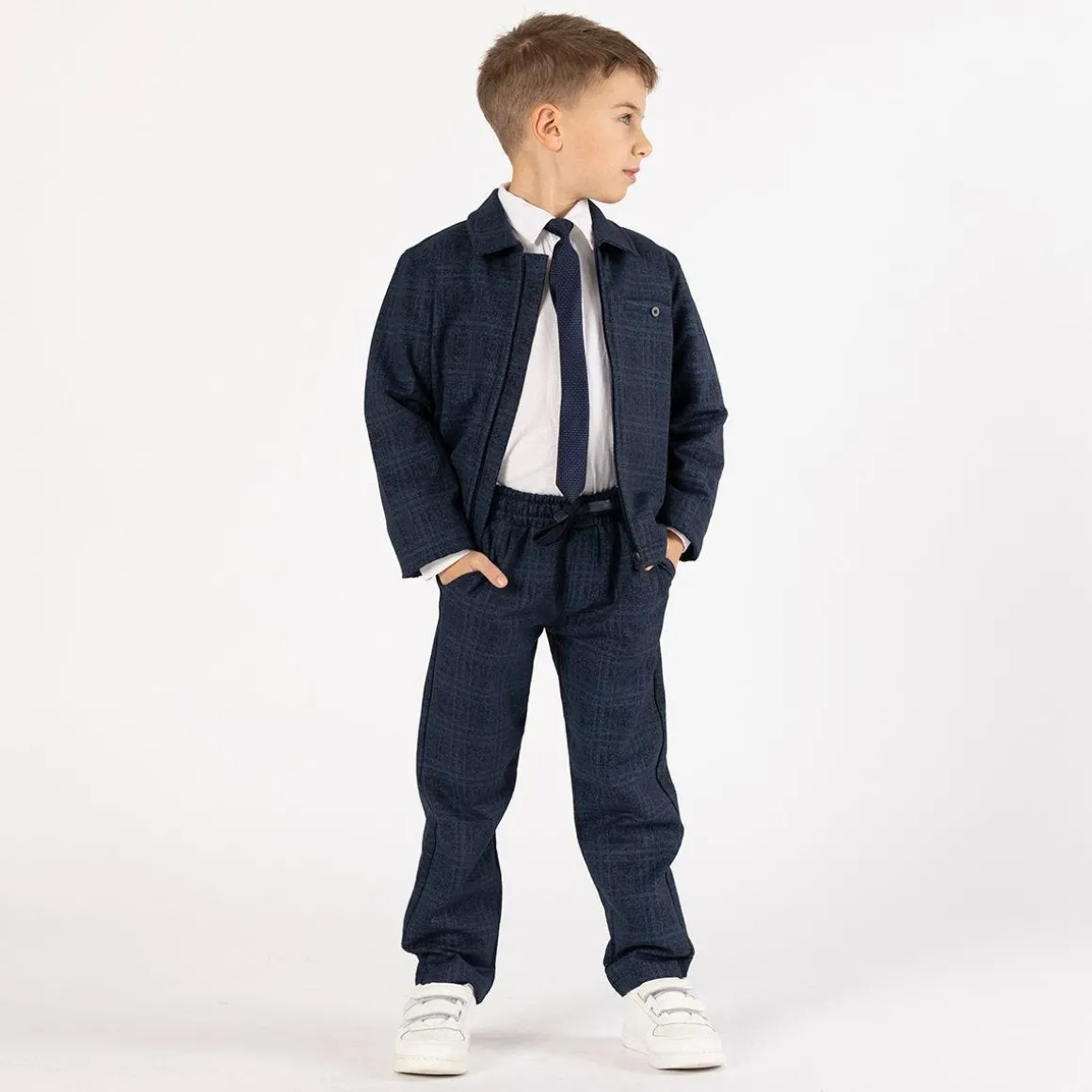 Pantalone chino con coulisse per ragazzo