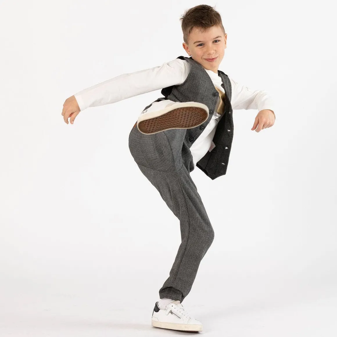 Pantalone chino con coulisse per ragazzo