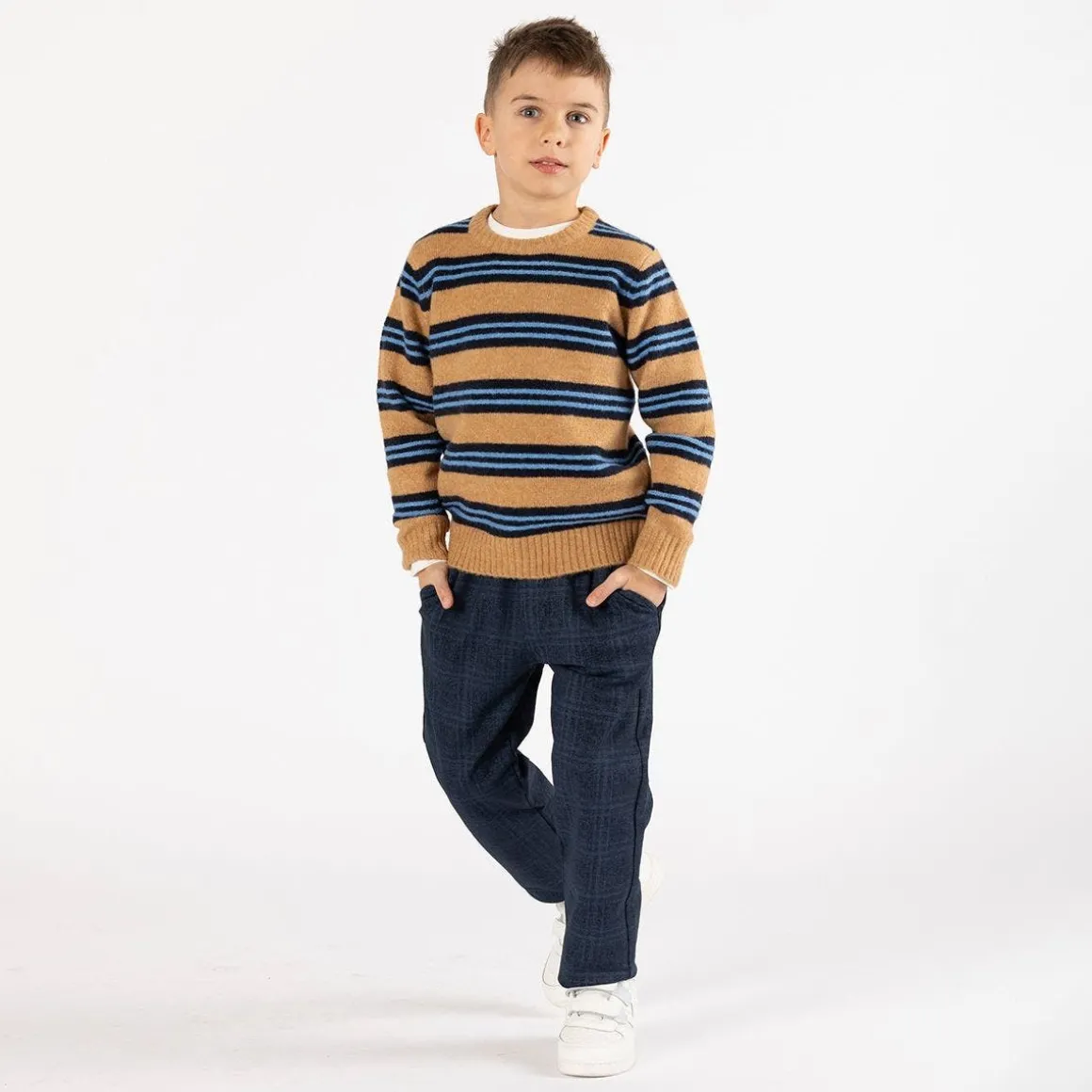 Pantalone chino con coulisse per ragazzo