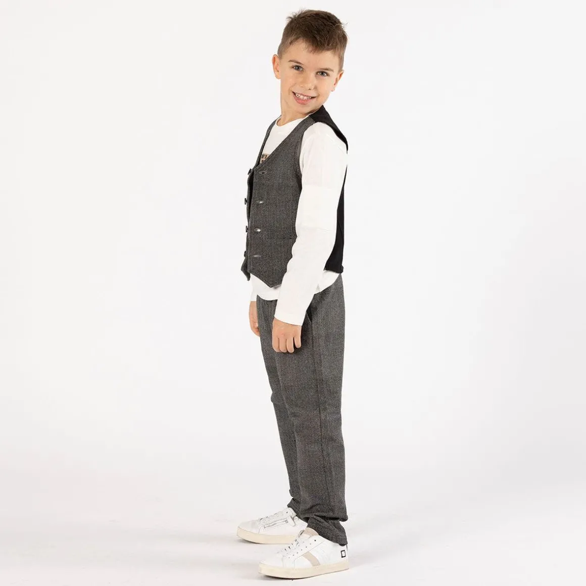 Pantalone chino con coulisse per ragazzo