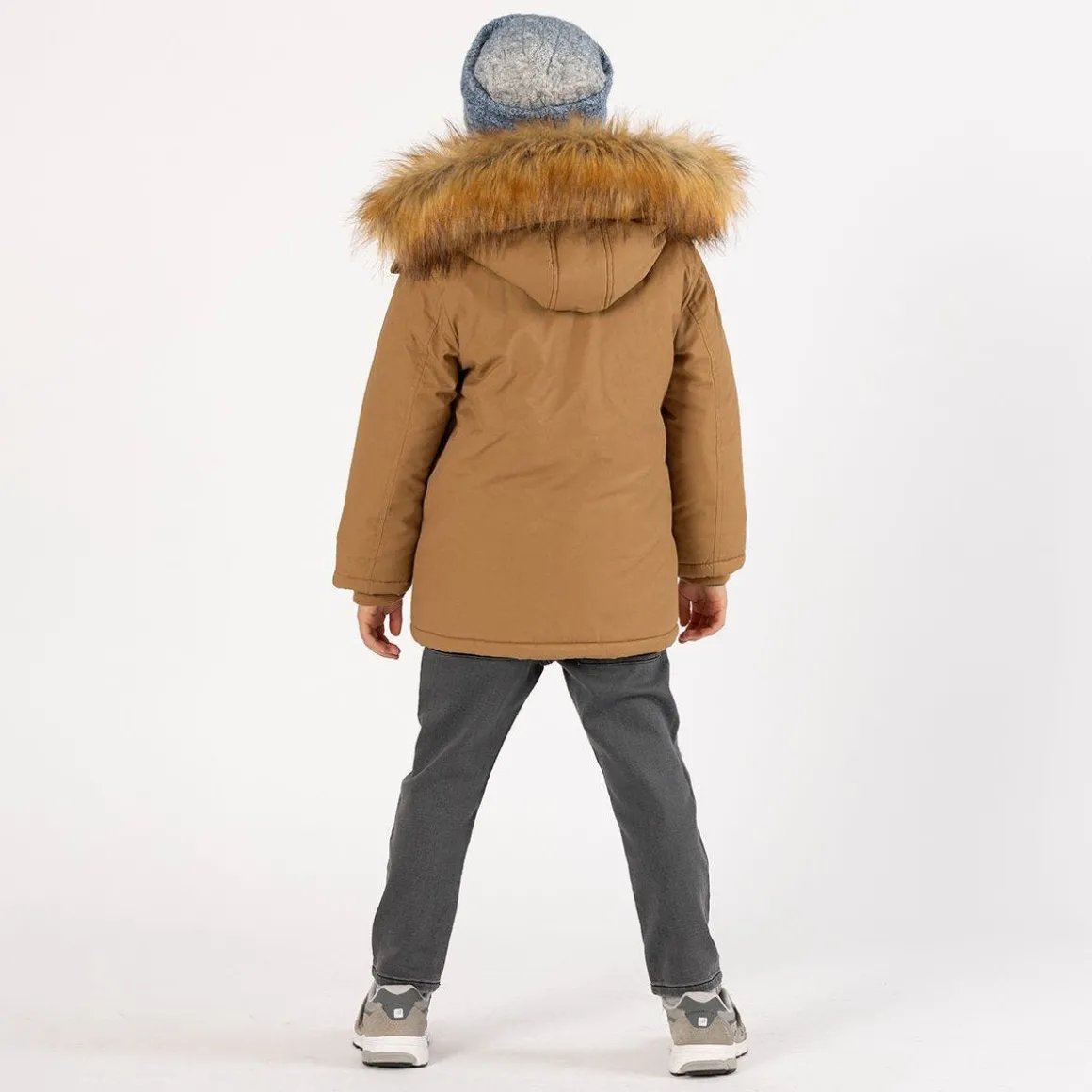 Pantalone con coulisse in felpa denim per ragazzo