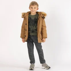 Pantalone con coulisse in felpa denim per ragazzo