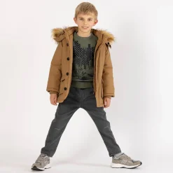 Pantalone con coulisse in felpa denim per ragazzo