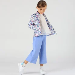 Pantalone cropped in crepe da bambina