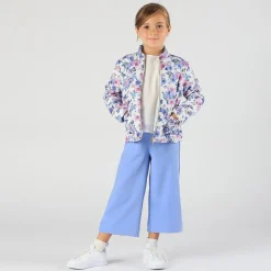 Pantalone cropped in crepe da bambina