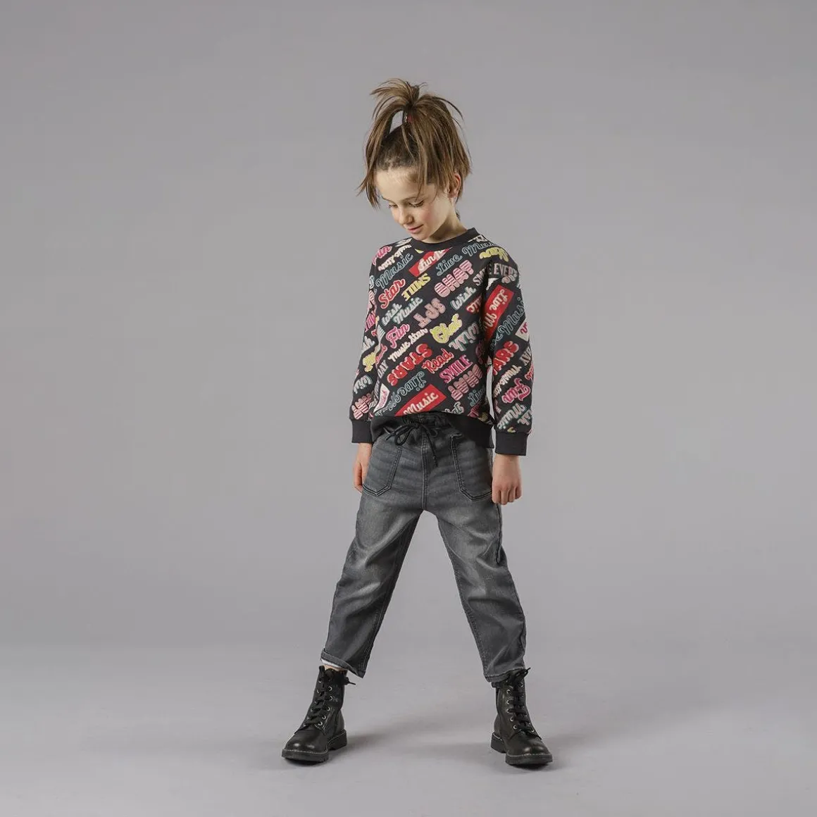 Pantalone da bambina effetto jeans