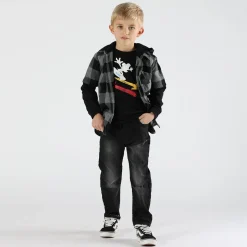 Pantalone da bambino effetto jeans con laccio
