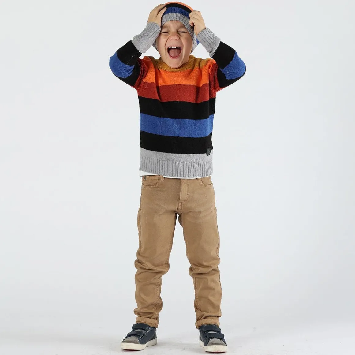 Pantalone da bambino effetto denim