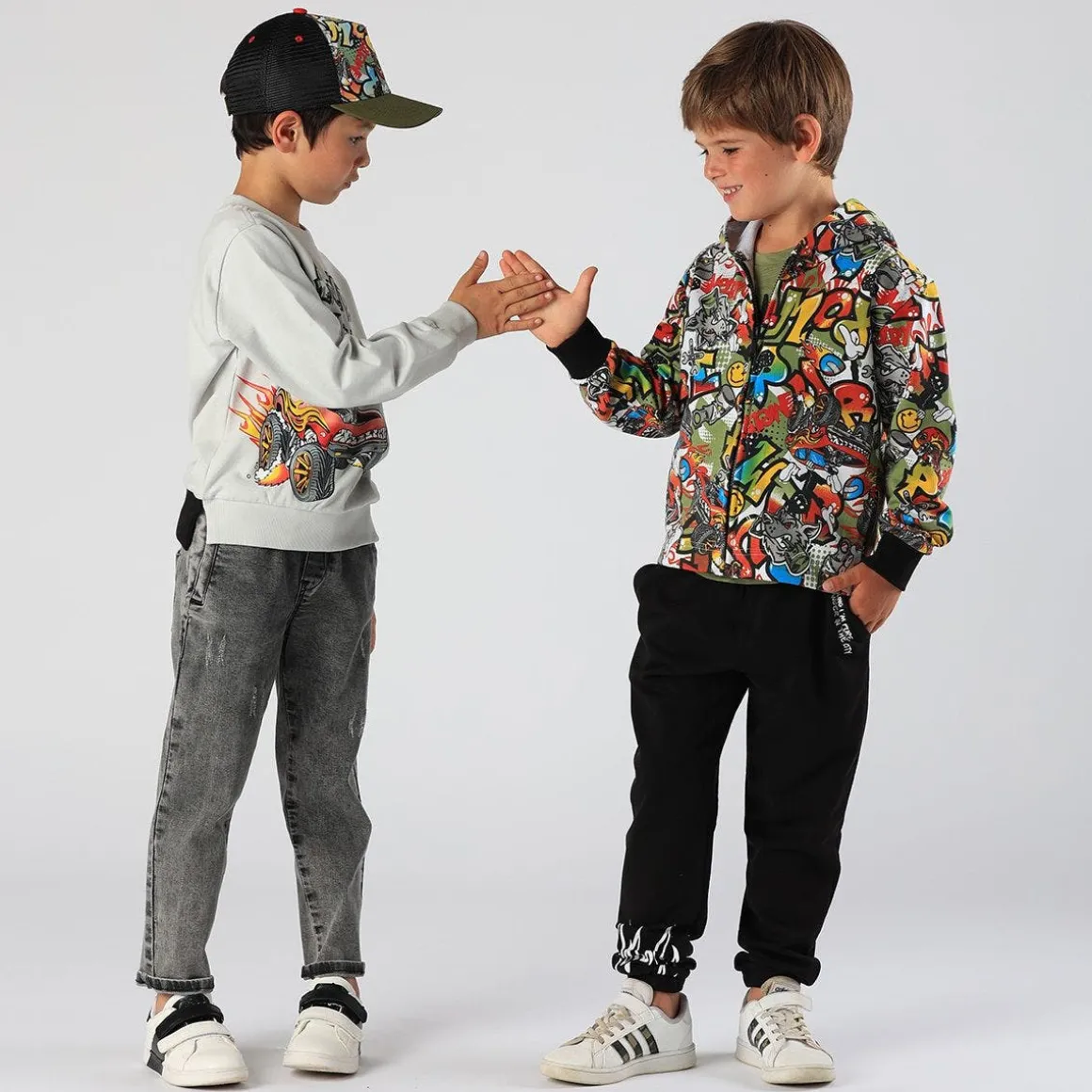 Pantalone da bambino in denim stretch