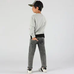 Pantalone da bambino in denim stretch