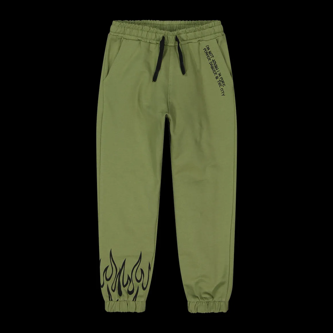 Pantalone da bambino in felpa con stampa fiamme