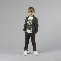 Pantalone da bambino in gabardina elastica
