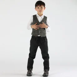 Pantalone da bambino in tessuto diagonale