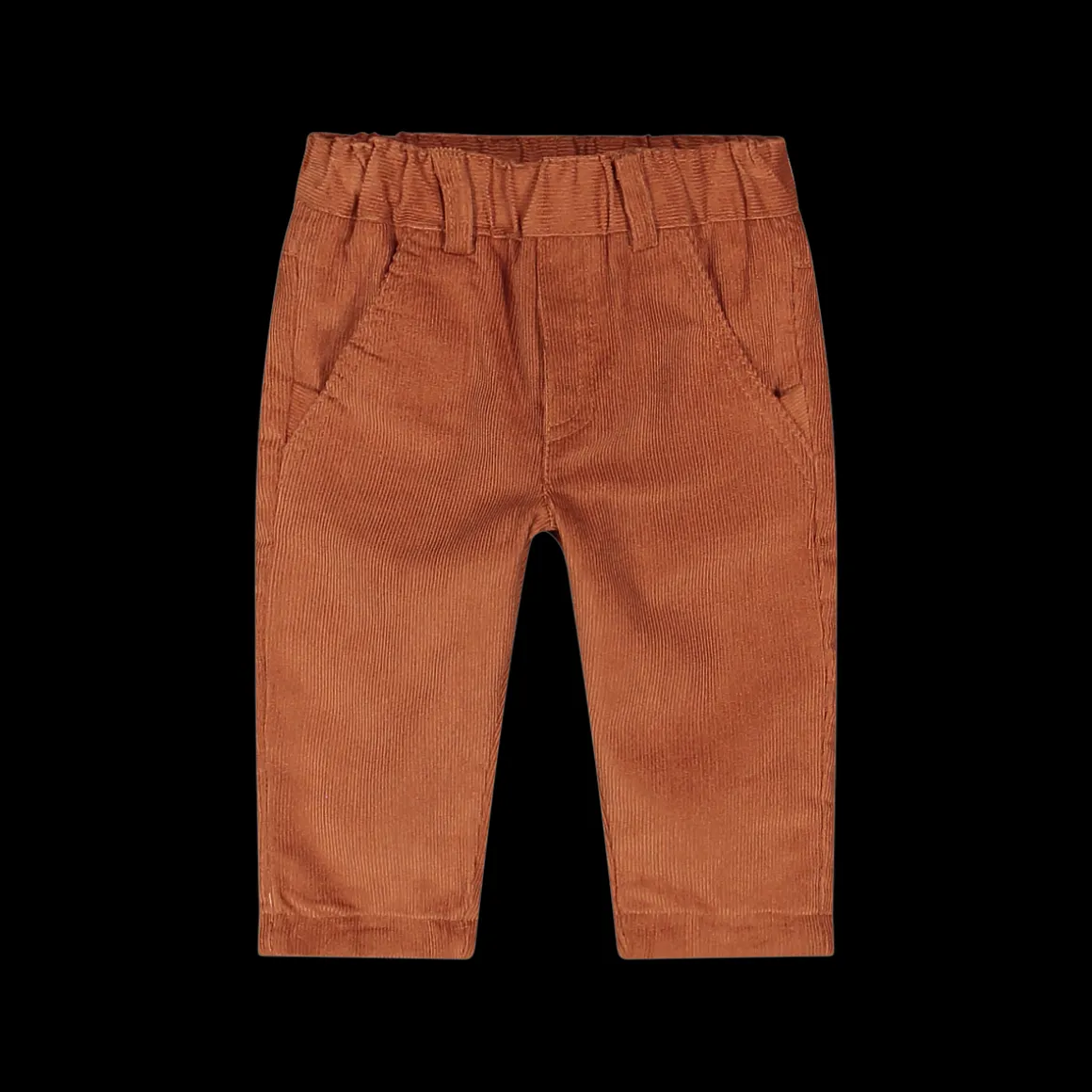 Pantalone da bambino in velluto color ruggine