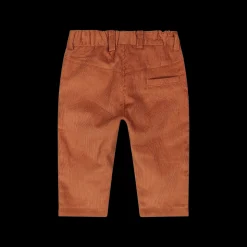 Pantalone da bambino in velluto color ruggine