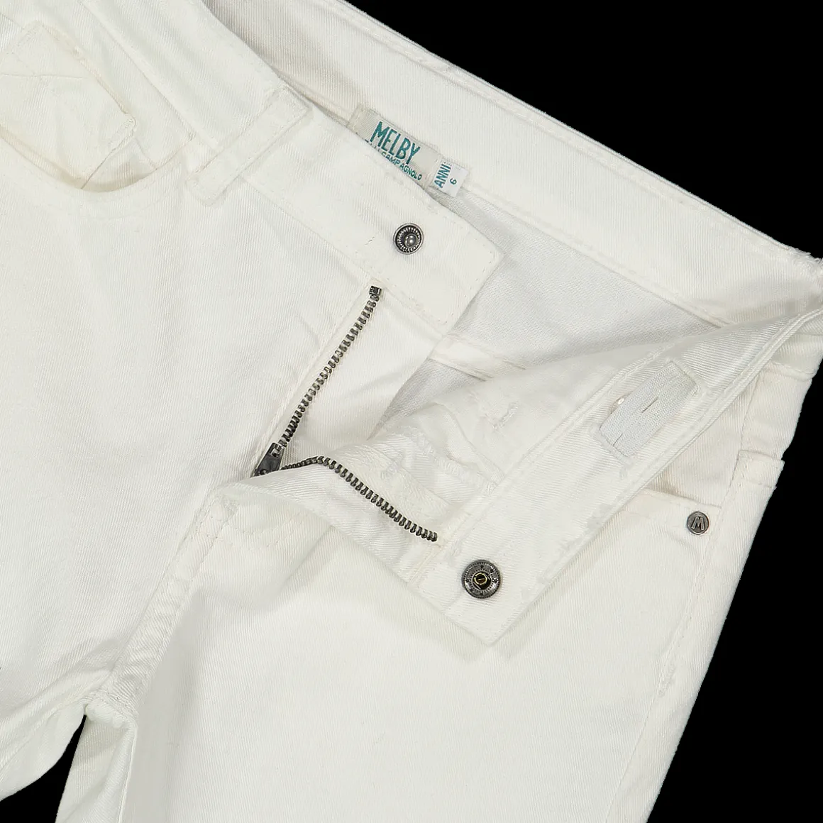 Pantalone in bull denim bianco per bambino