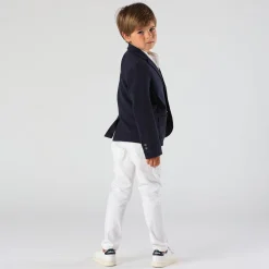 Pantalone in bull denim bianco per bambino