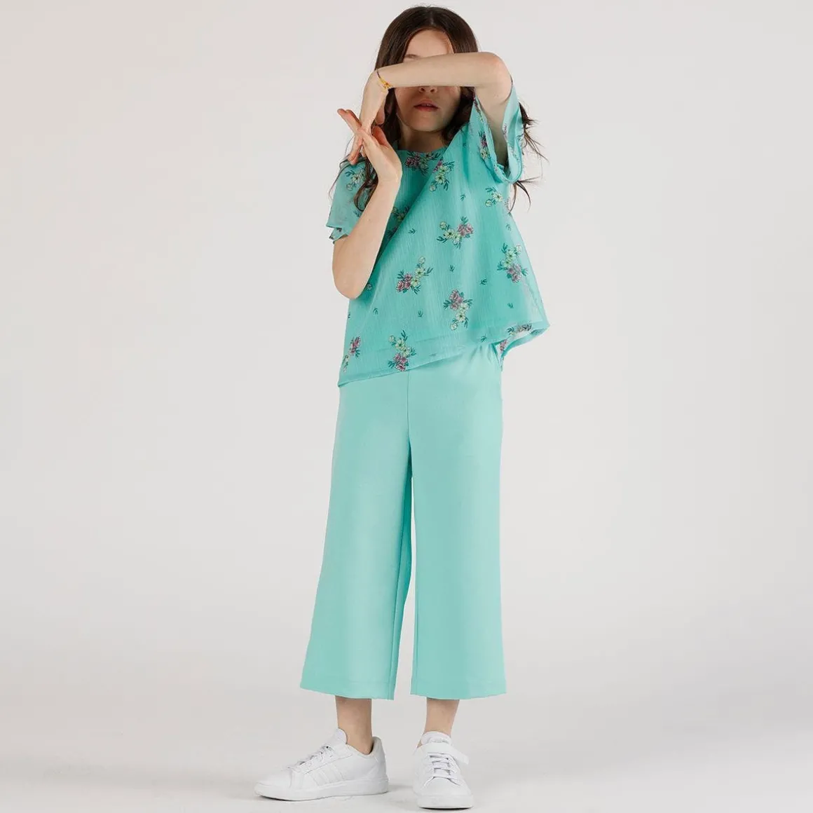 Pantalone in crepe da bambina